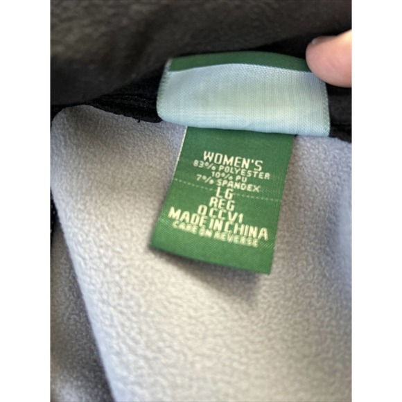 LL Bean Jacket Women L Long Sleeve Full Zip Lightweight‎ Pink Black Soft Shell - Picture 5 of 7